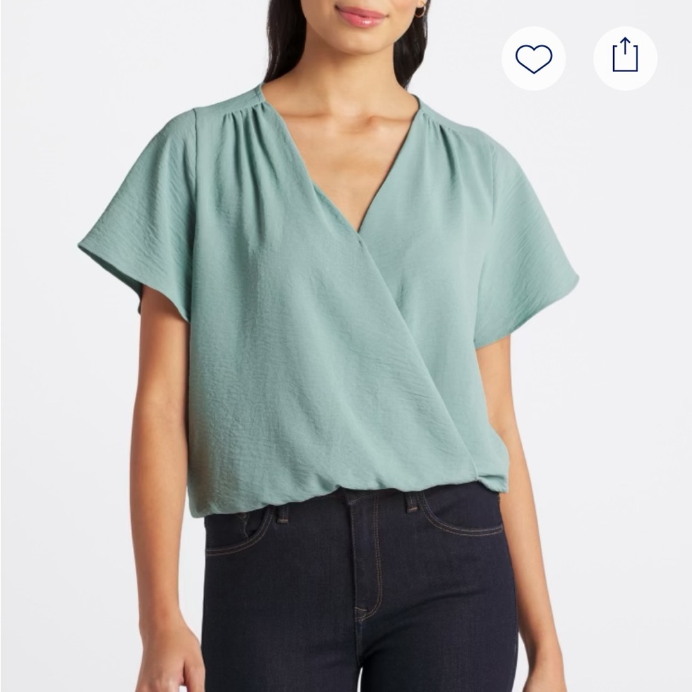 Kaileigh Seafoam Green Blouse